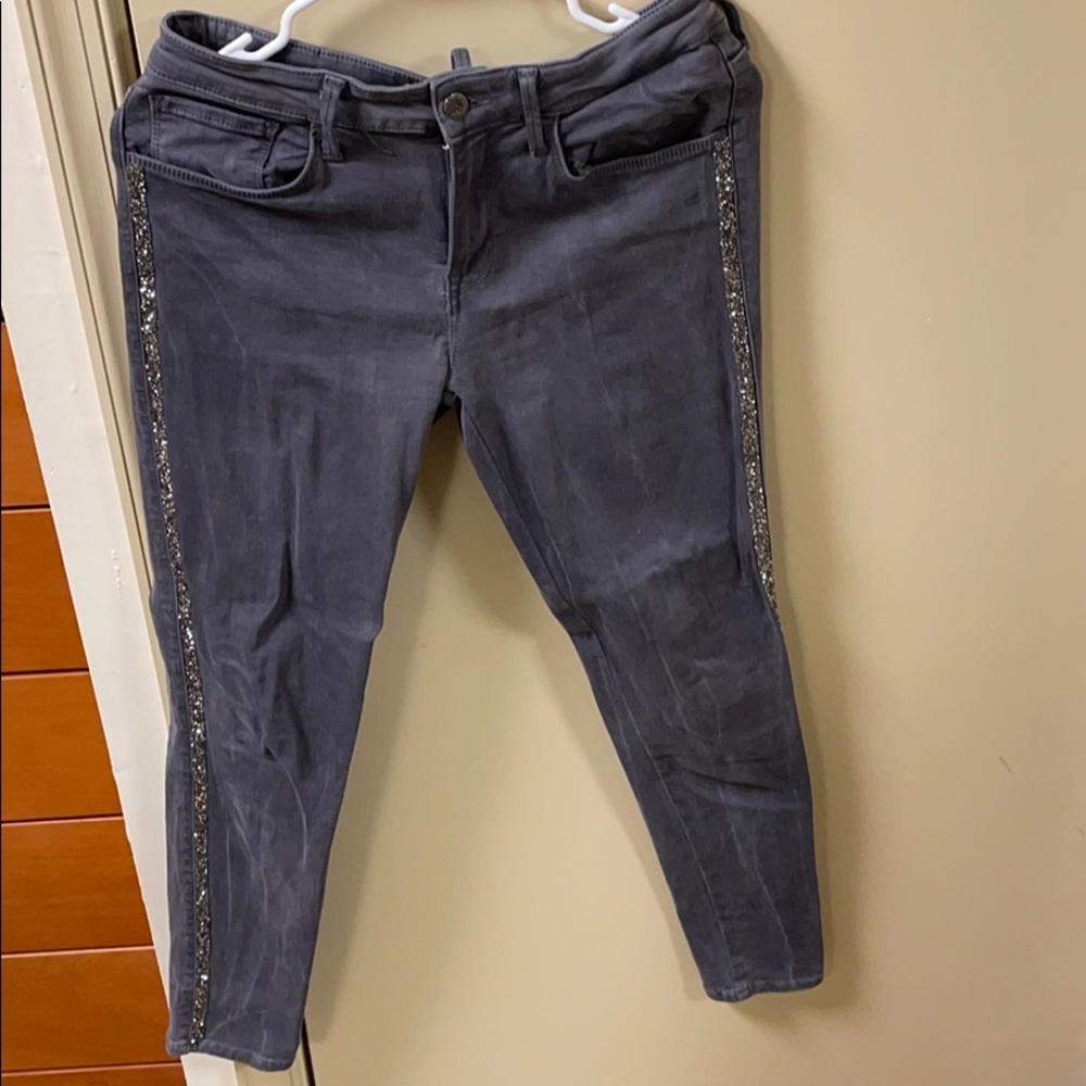 Grey pants with sparkles